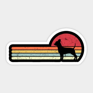 Chihuahua Retro Vintage Sunset Sticker